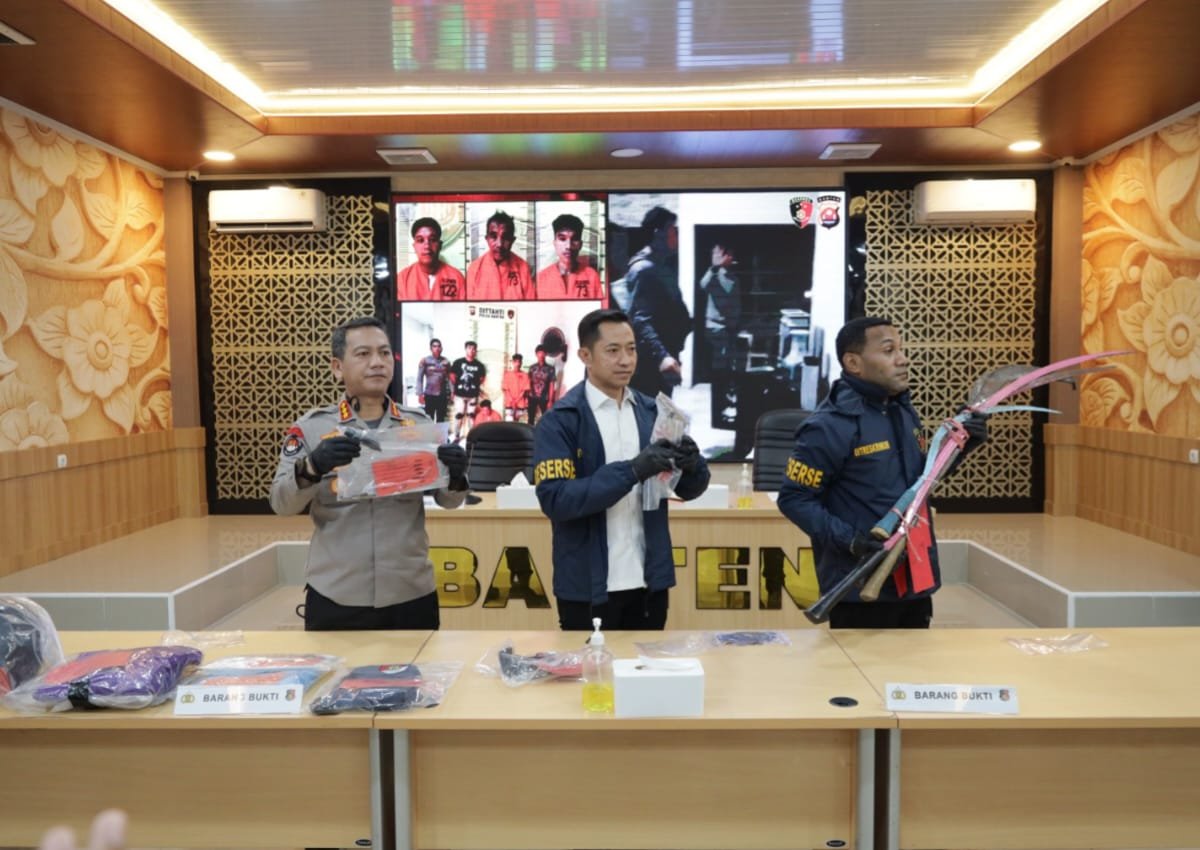 Polda Banten Ungkap Jaringan Curanmor dan Senjata Api Rakitan, Enam Tersangka Ditangkap