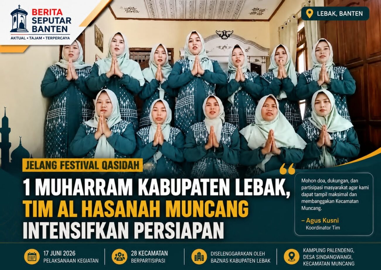 Tim Qasidah Al Hasanah Desa Sindangwangi Kecamatan Muncang persiapan Festival Qasidah 1 Muharram Kabupaten Lebak 2026. (Istimewa).