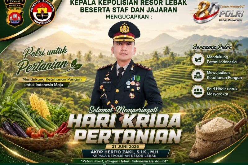 Polres Lebak Hari Krida Pertanian 2026 Ketahanan pangan nasional Petani Indonesia AKBP Herfio Zaki
